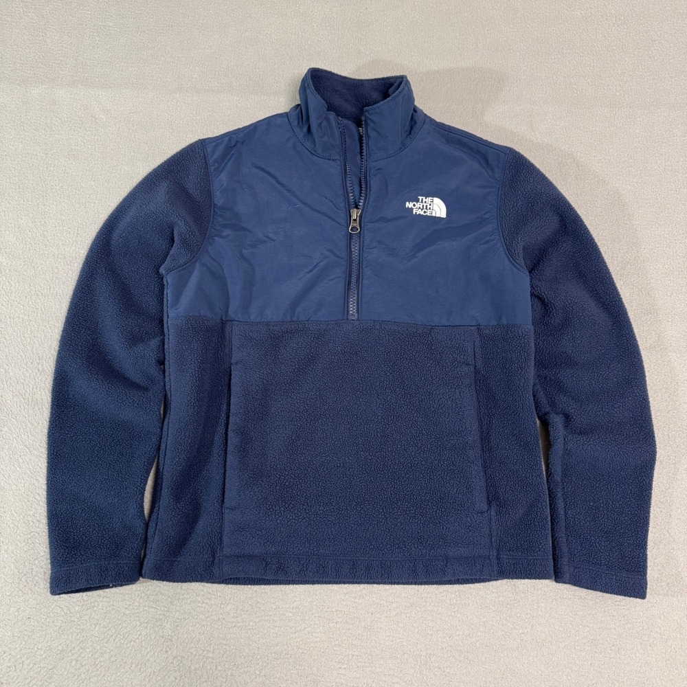 The North Face Denali Fleece Pullover Boys M 10 Blue Quarter Zip NF0A82J58K2